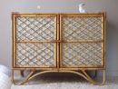 Commode Meuble De Rangement Rotin Osier Bambou Vintage ... concernant Meuble Osier