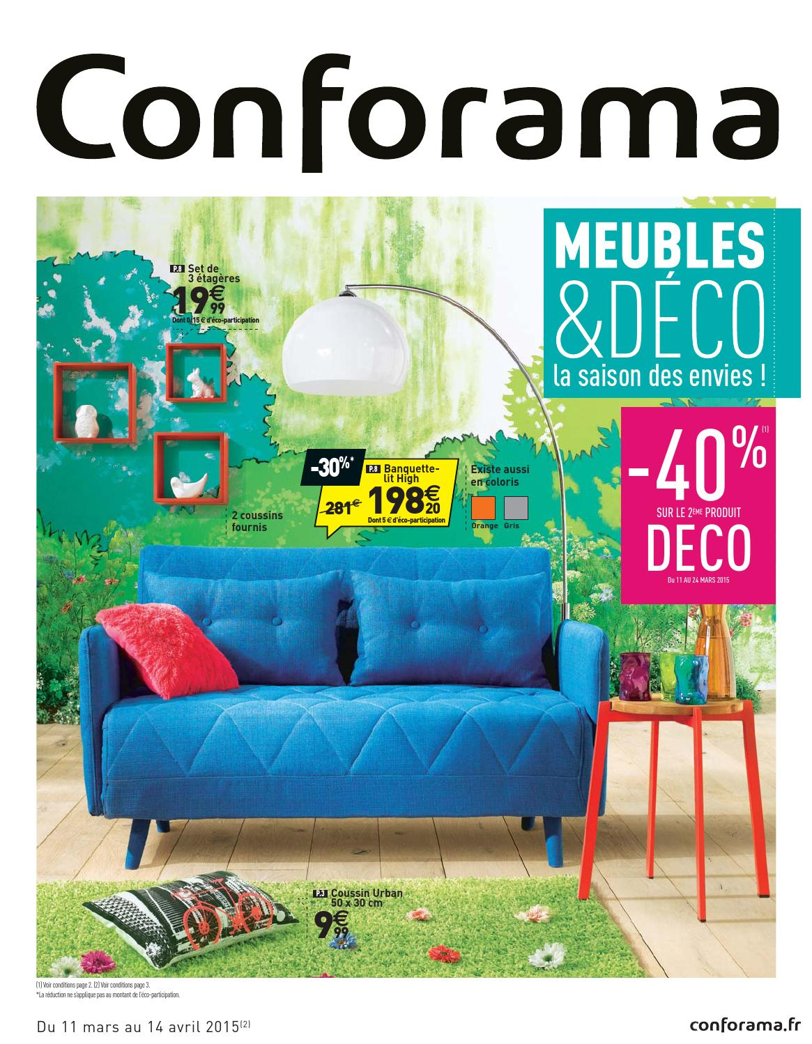 Conforama Catalogue 11Mars 14Avril2015 By Promocatalogues ... avec Lit Greg Conforama