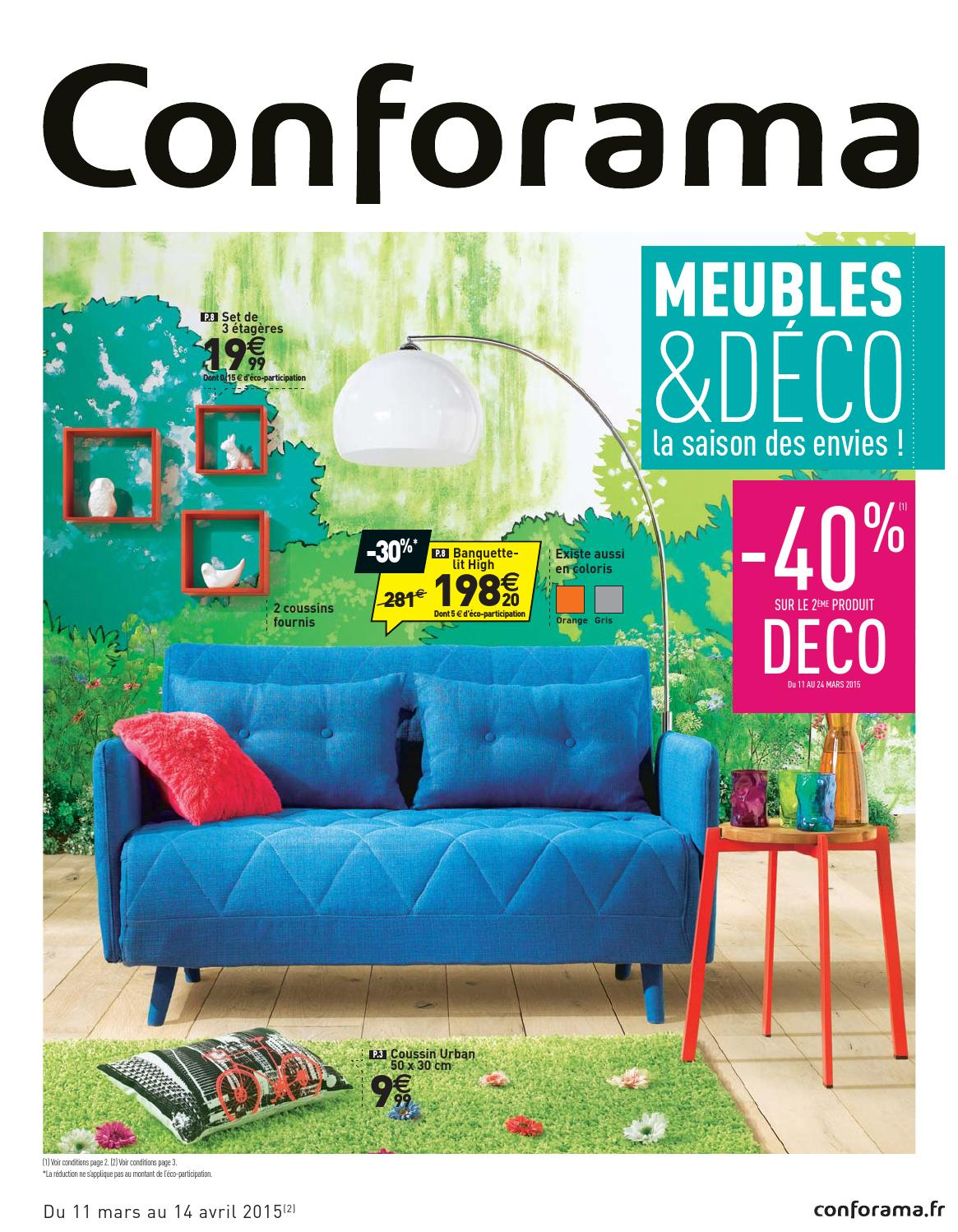 Conforama Catalogue 11Mars 14Avril2015 By Promocatalogues ... tout Conforama Banquette Lit Bz Monica 2