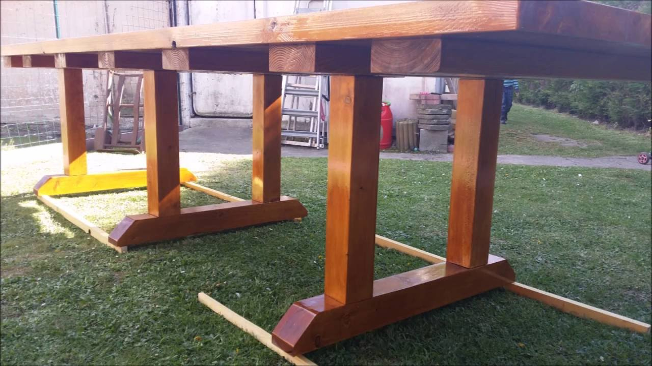 Construction D'une Table De Salon De Jardin pour Construire Table Jardin