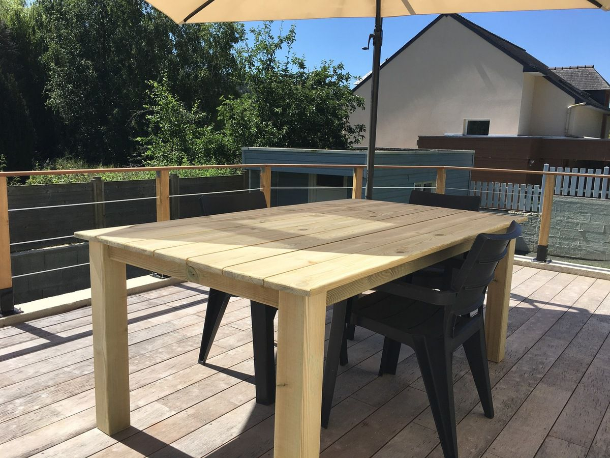 Construire Une Table Pour Votre Jardin - Bric'olive dedans Fabriquer Une Table De Jardin