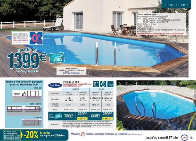 Cora Catalogue Actuel 14.04 - 27.06.2020 [13] - Catalogue-24 destiné Cora Piscine Bois