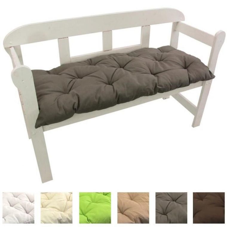 Coussin Pour Banc 140 X 50 X 8 Cm Gris – Coussins Matelassés ... dedans Coussin Banquette Exterieur