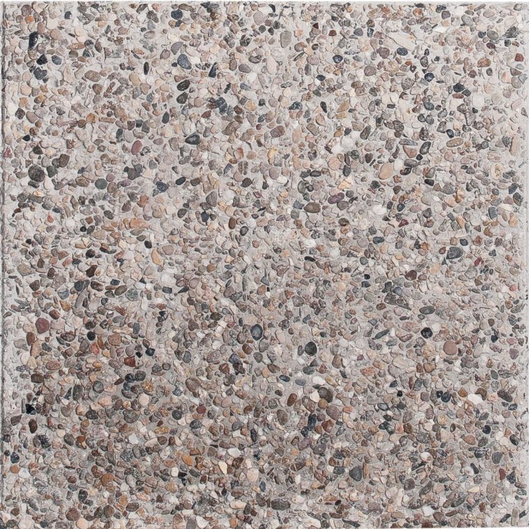 Dalle Béton Pressé Gravillonnée Prima Beige Fond Blanc - 40X40 Cm Ép. 3 / 4  Cm encequiconcerne Dalles+Beton+40X40+Pas+Cher