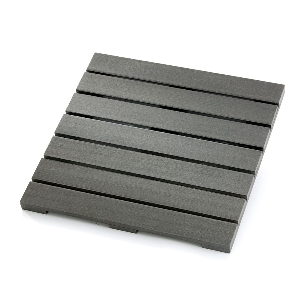 Dalle De Terrasse En Bois Composite 50 X 50 X 2,4 Cm Gris Anthracite tout Dalle Terrasse Composite