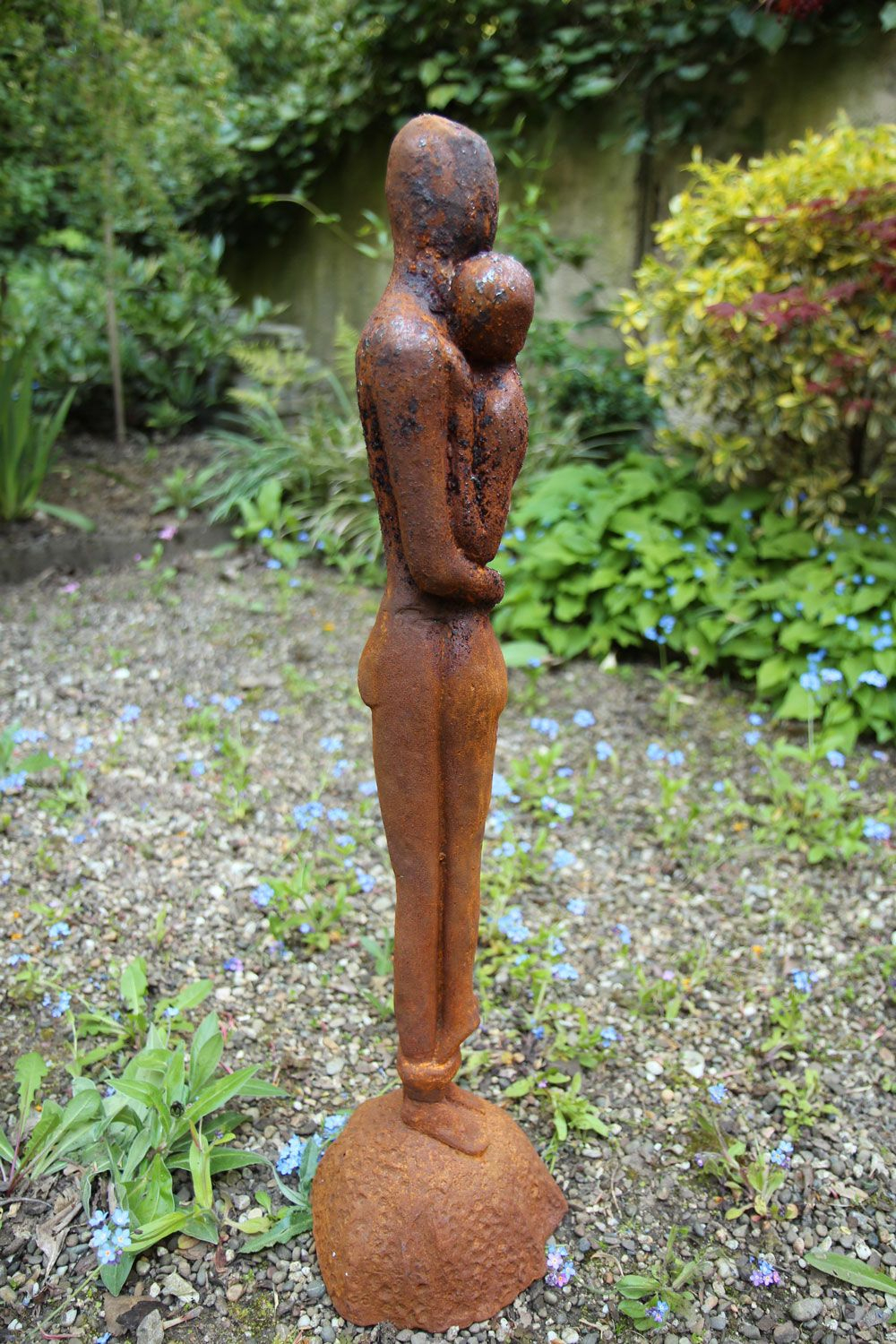 Détails Sur Jardin Sculpture Figure Amoureux Couple Amour Art Moderne Fer  67Cm dedans Statue De Jardin Moderne