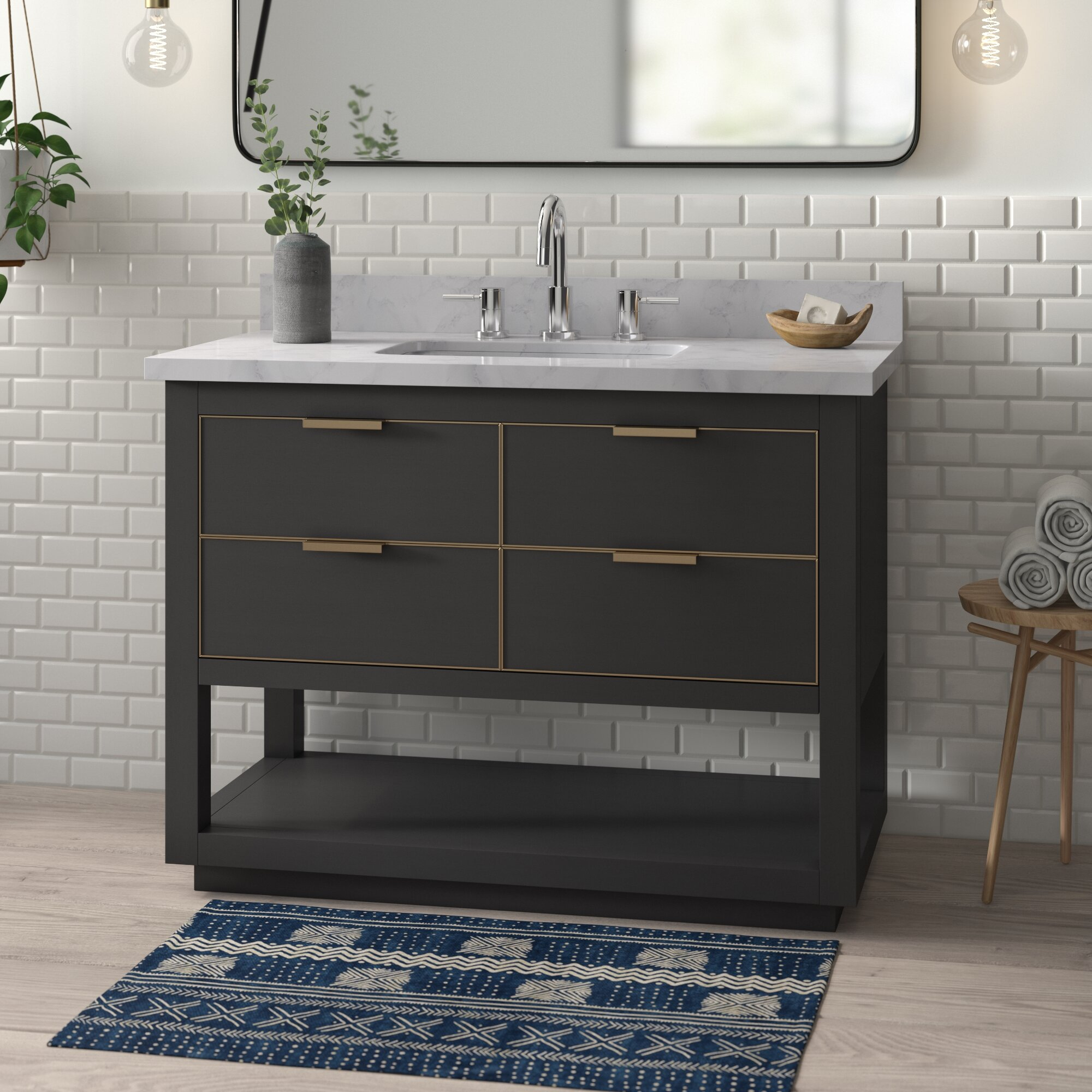 Edmund 43&quot; Single Bathroom Vanity Set tout Bathroom Vanity