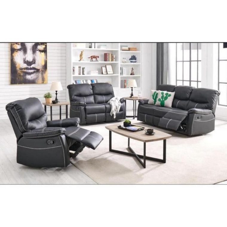 Ensemble Canape 3 Places 2 Places Et 1 Places destiné Cosco Canap Chesterfield En Cuir