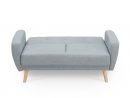 Ensemble Canapé Convertible Gris Scandinave 3+2+Pouf Silo concernant Canapé 2 Places Convertible Scandinave Gris Silo