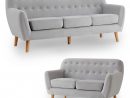 Ensemble Canapé Scandinave 3+2 Places Tissu Velours Gris Viky concernant Ensemble Canapé Scandinave 3+2 Places Tissu Gris Viky