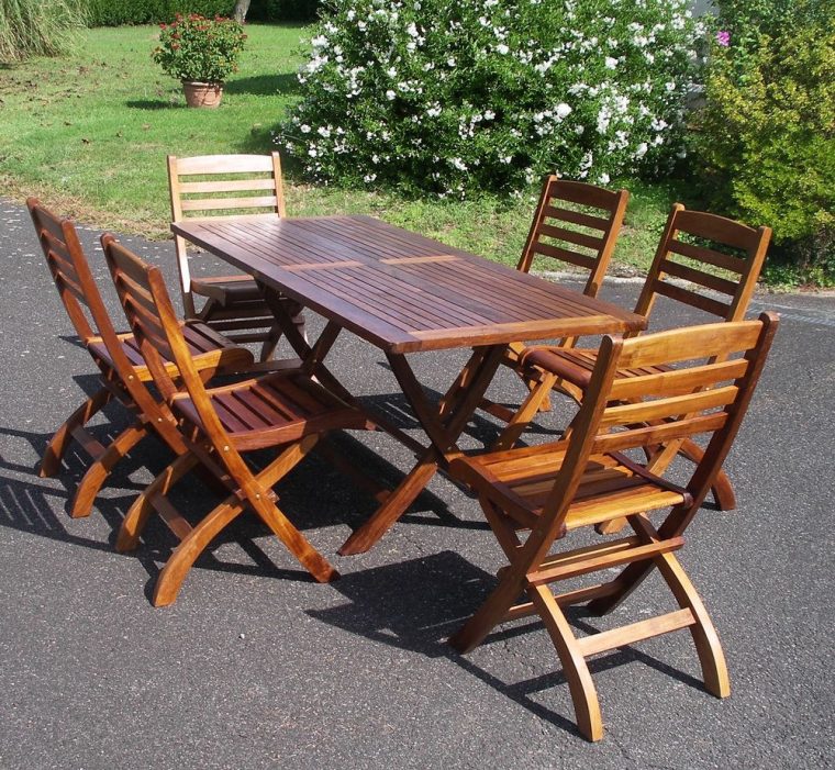 Ensemble Table Et 6 Chaises En Teck Massif dedans Table Teck River Han