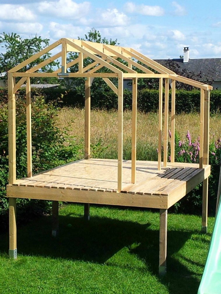 Fabriquer Abri De Jardin En Bois Construire Abri ... serapportantà Plan De Cabanon En Bois