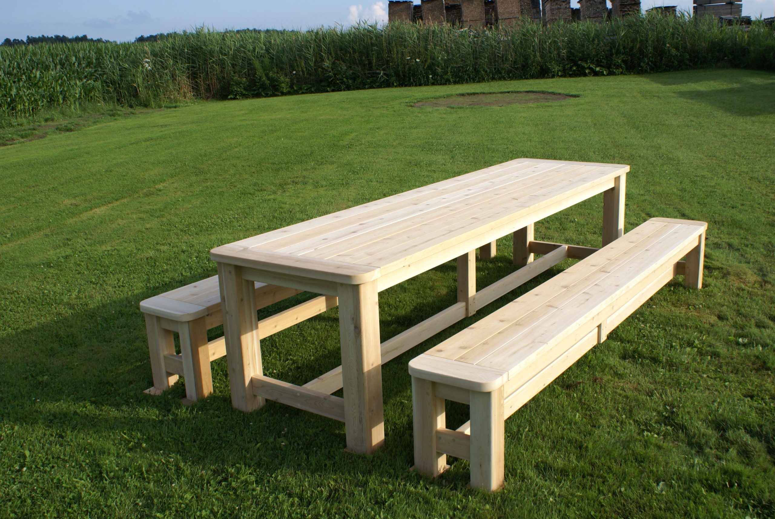 Fabriquer Une Table De Picnic En Bois | Table De Jardin Bois ... intérieur Fabriquer Table Bois Exterieur