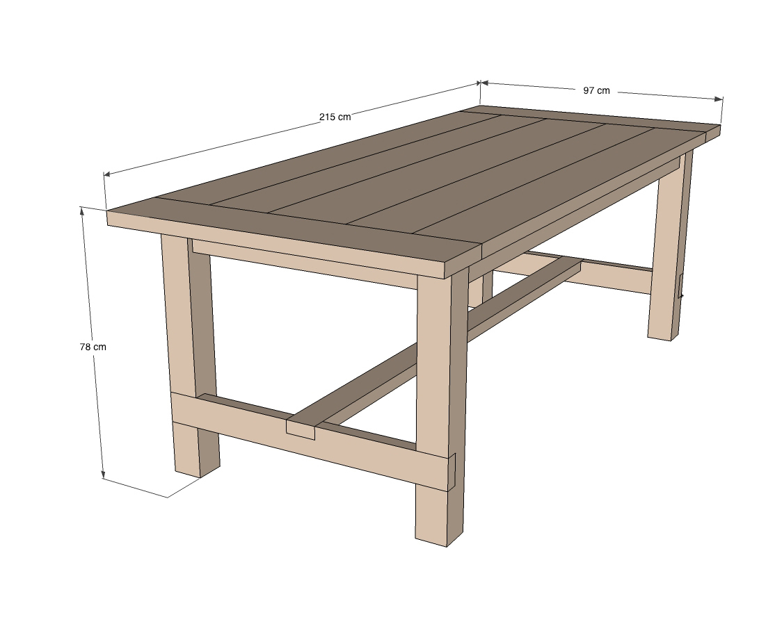 Fabriquer Une Table Robuste | Étape Par Étape | Brico.be encequiconcerne Fabriquer Table Bois Exterieur