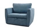 Fauteuil Convertible En Lit 1 Place En Tissu Bleu Marine ... pour Fauteuil 1 Place Convertible