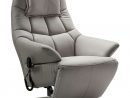 Fauteuil Relax Electrique Cuir Gris - Radona serapportantà Fauteuil Relax