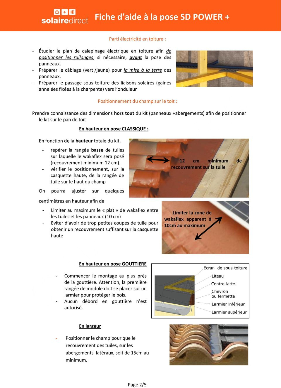 Fiche D Aide À La Pose Sd Power + - Pdf Téléchargement Gratuit concernant Wakaflex Castorama