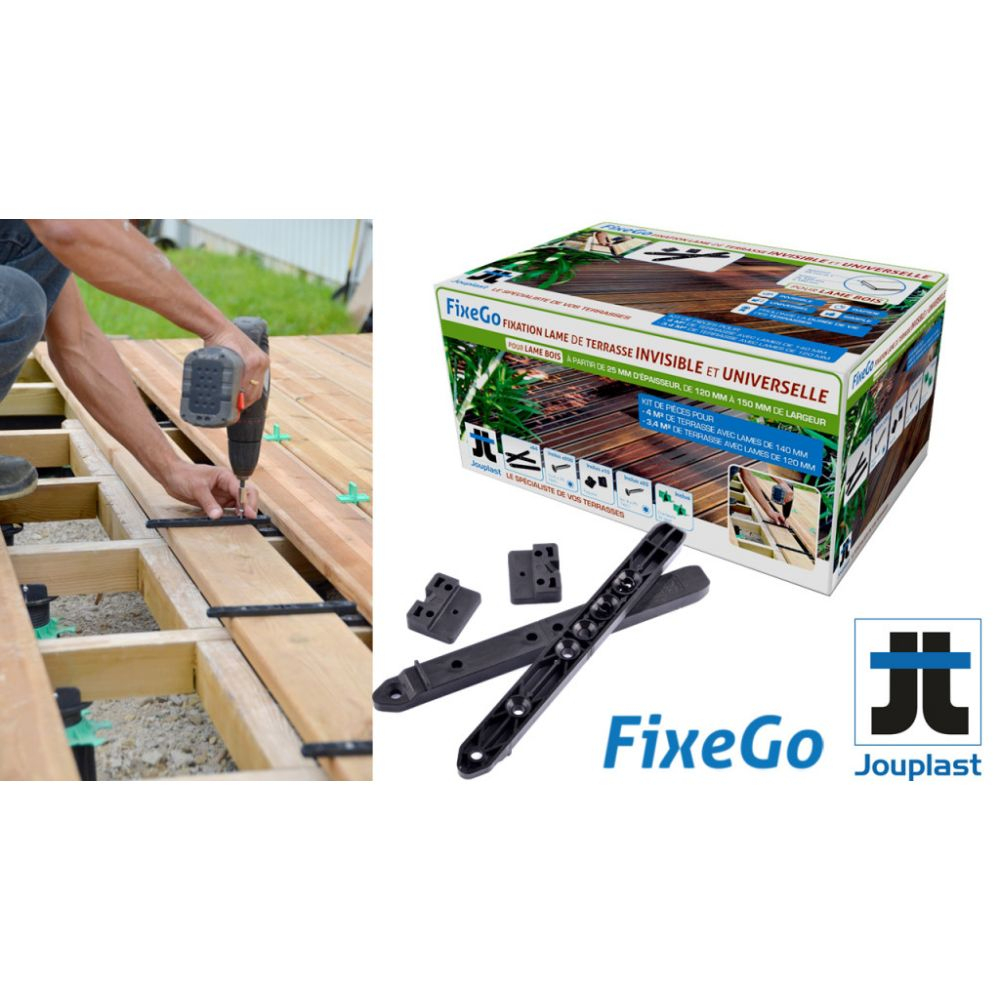 Fixego - Kit De Fixations Invisible Terasse 4M2 - Tout Faire ... encequiconcerne Fixego