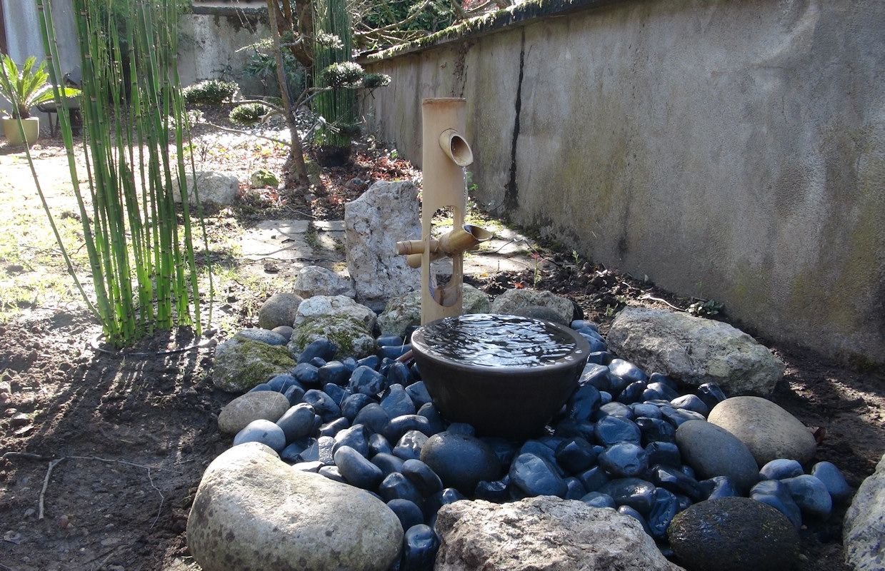 Fontaine Japonaise | Fontaine Bambou, Amenagement Jardin ... tout Fontaine Japonaise