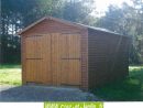 Garage Bois -15 M² 2 Pans-Garages Et Abris Auto Bois- Cour ... tout Abri De Jardin Métal 15M2