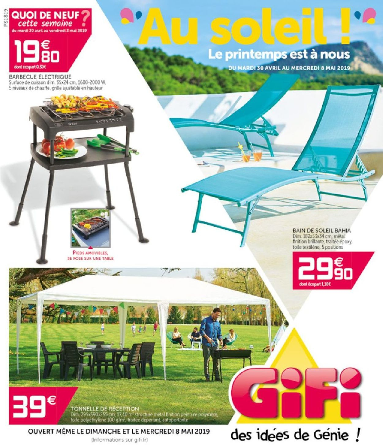 Gifi Catalogue Actuel 30.04 - 08.05.2019 - Catalogue-24 à Bain De Soleil Bahia Gifi