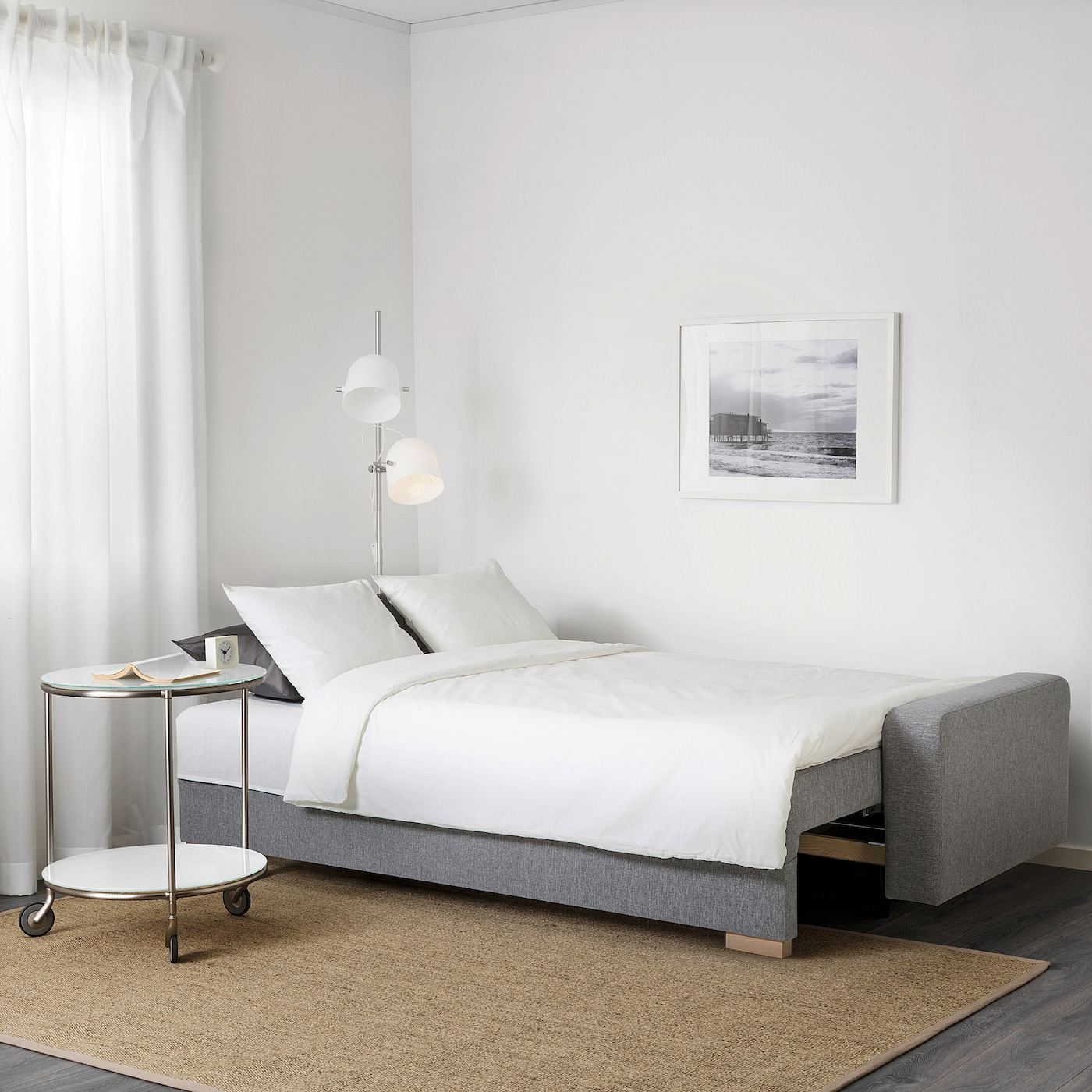 Grälviken 3-Seat Sofa-Bed - Grey dedans Ikea Gralviken