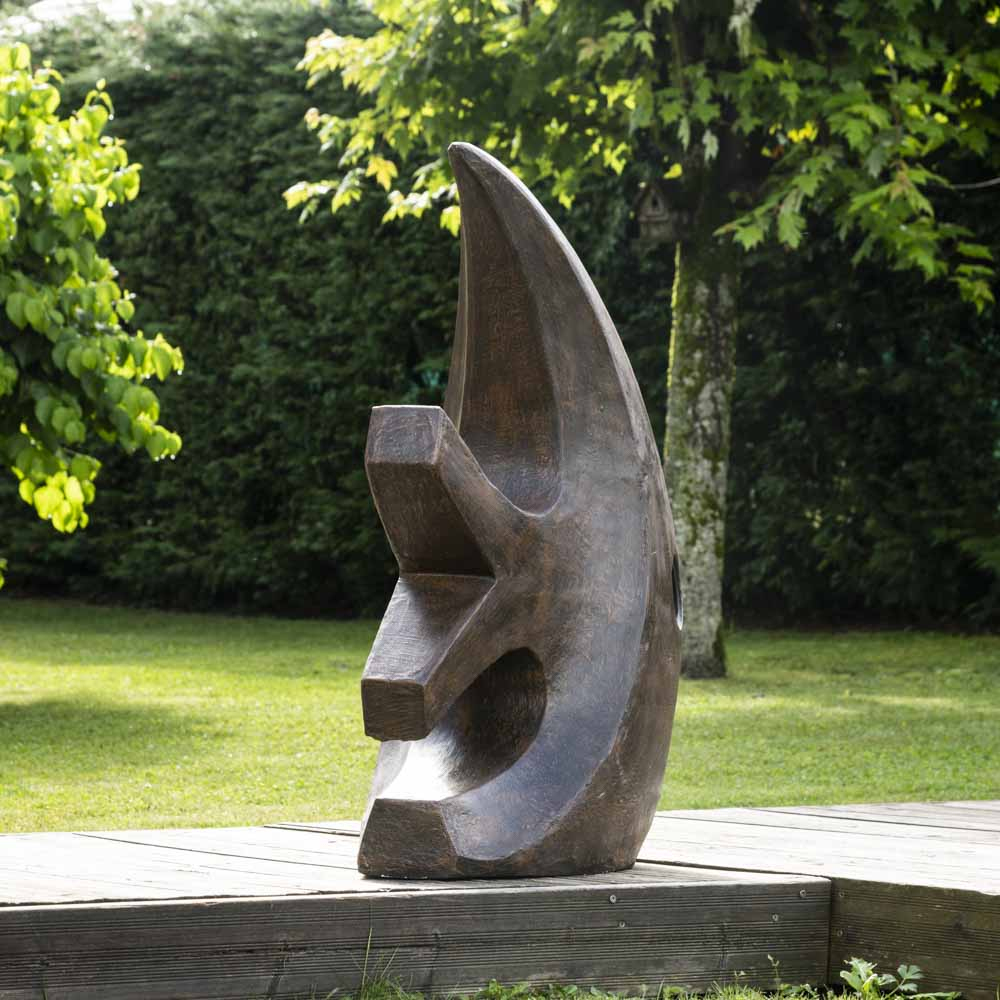 Grande Sculpture Moderne Poisson 100 Cm Brun destiné Statue De Jardin Moderne