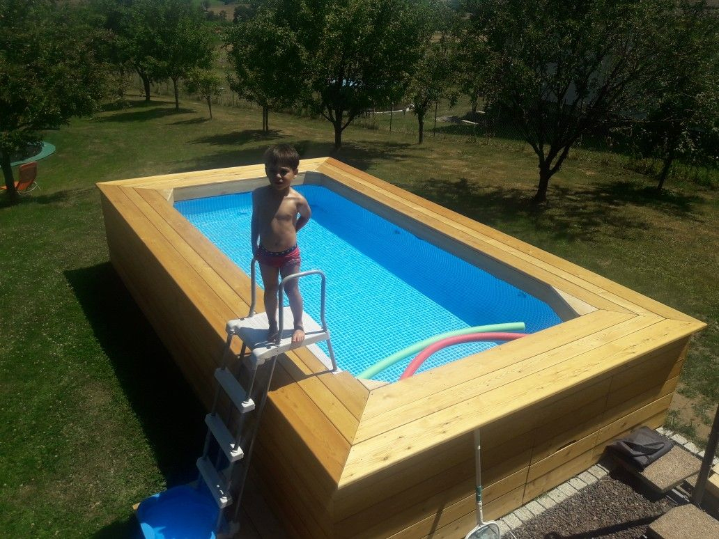 Habillage Piscine | Piscine, Amenagement Piscine, Piscine Bois tout Amenagement Piscine Bois