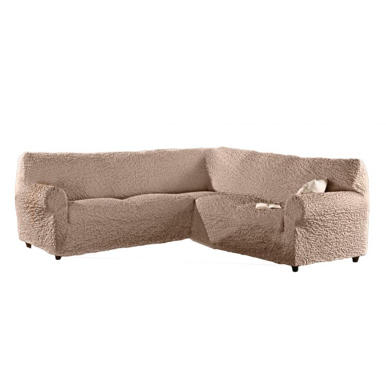 Housse Gaufrée Bi-Extensible Canapé D'angle - Blancheporte intérieur Housse Canapé Angle Arrondi Housse Gaufrée Bi-Extensible Canapé D'angle - Blancheporte intérieur Housse Canapé Angle Arrondi