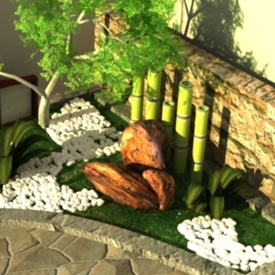 Jardin Japonais Modèle 3D $19 - .obj .max - Free3D serapportantà Modele Jardin Japonais