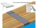 Kit 4 Margelles Finition Alu Droit De Piscine Rectangulaire concernant Kit Finition Margelle Piscine Bois