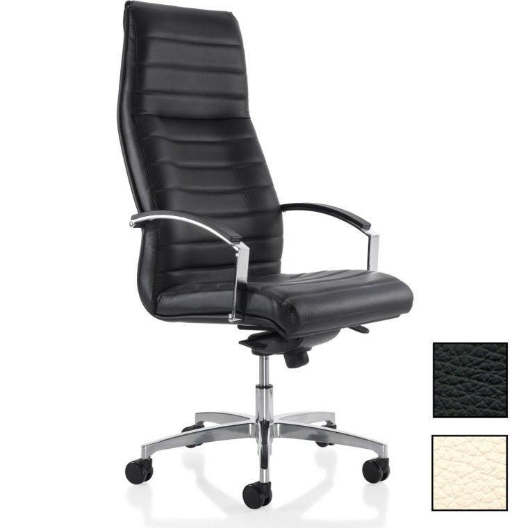 Kotka - Fauteuil Bureau Direction Cuir Accoudoirs Fixes destiné Fauteuil Bureau Cuir Noir