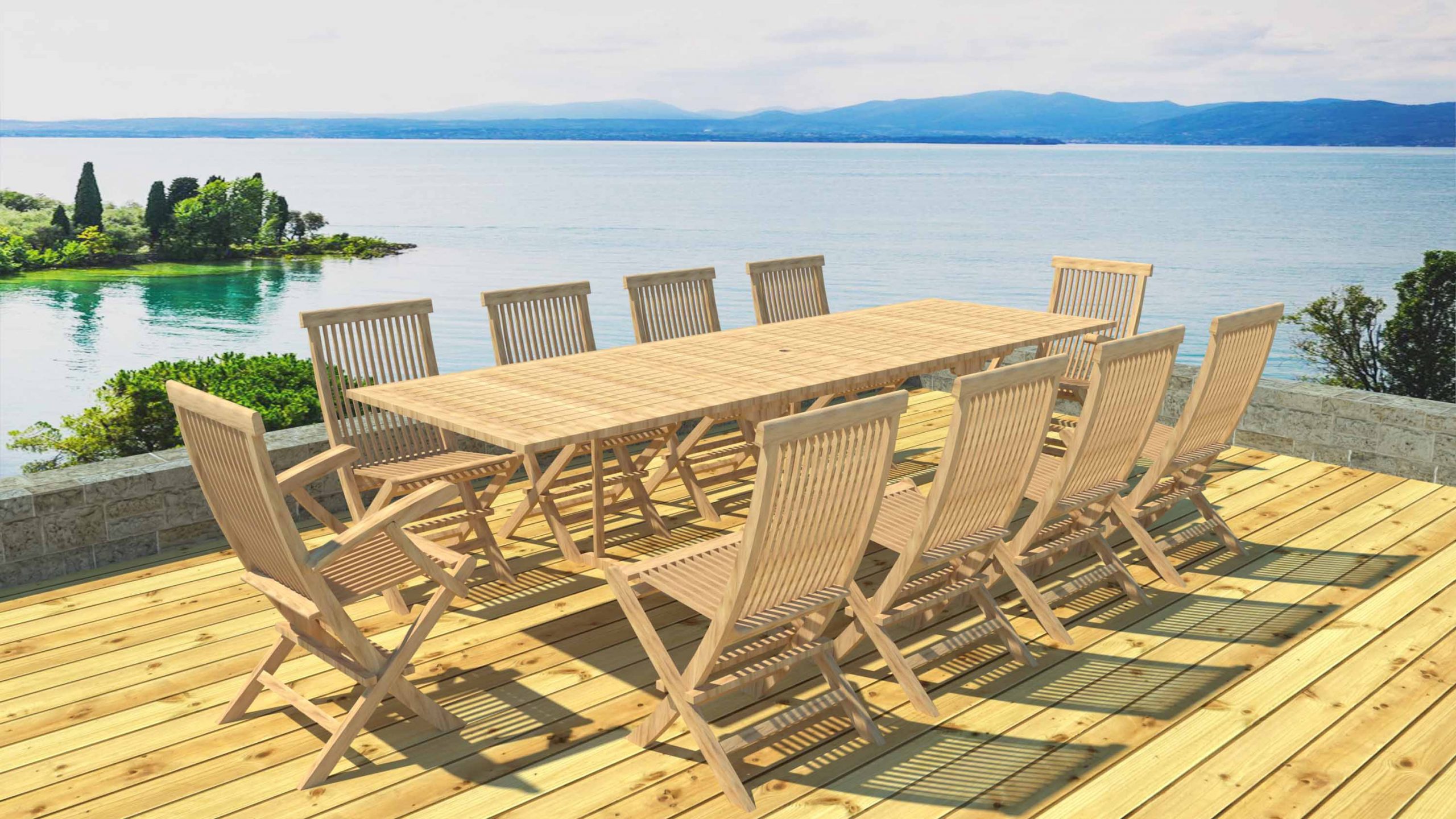 La Maison Du Jardin - Salon De Jardin Iris En Bois Avec 1 ... tout Table De Jardin En Bois Avec Chaises