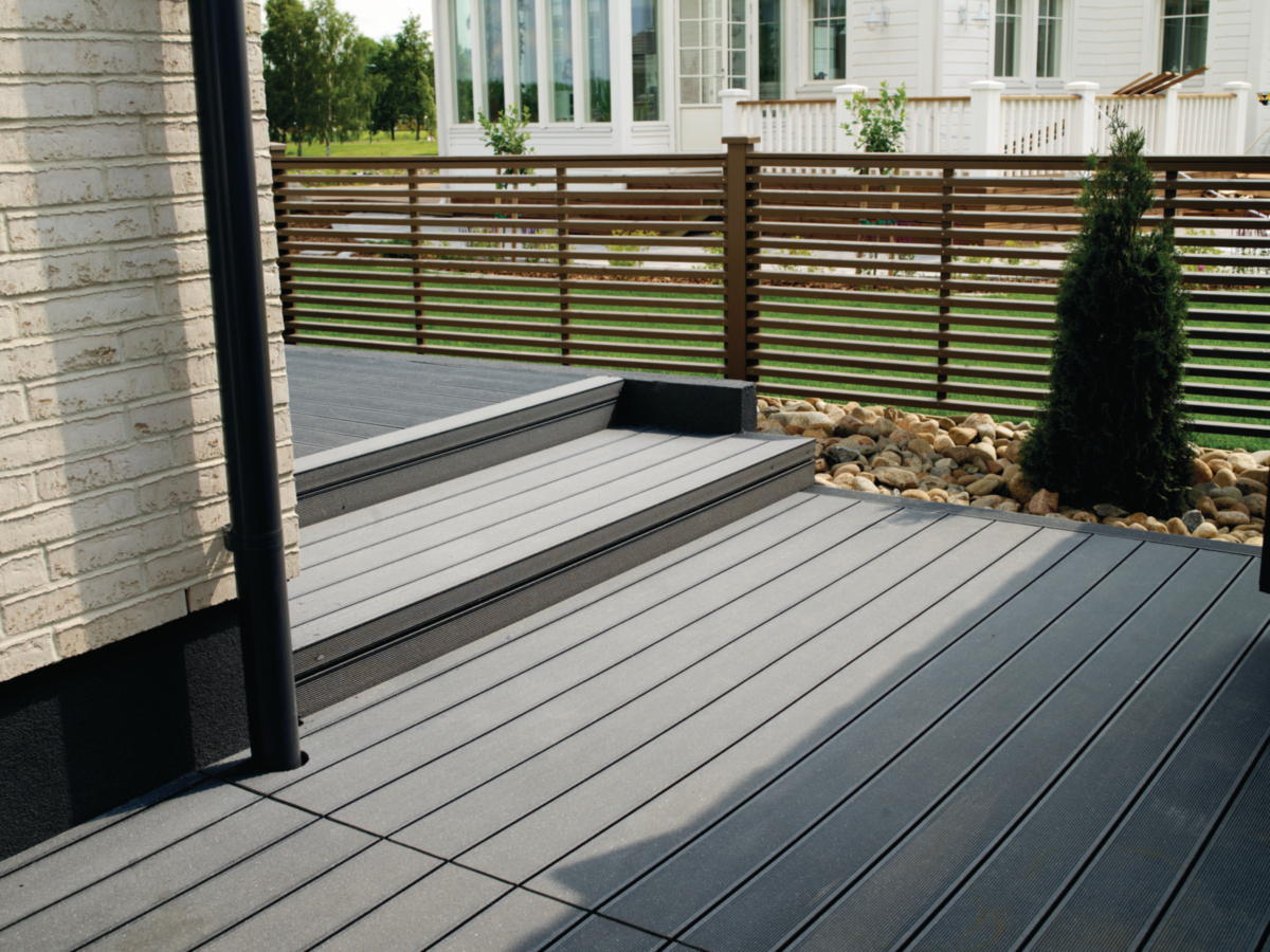 Lame De Terrasse En Bois Composite Virginia Gris 28 X 127,5 X 2400 Mm Upm  Profi serapportantà Déstockage Lame De Terrasse Composite Pas Cher