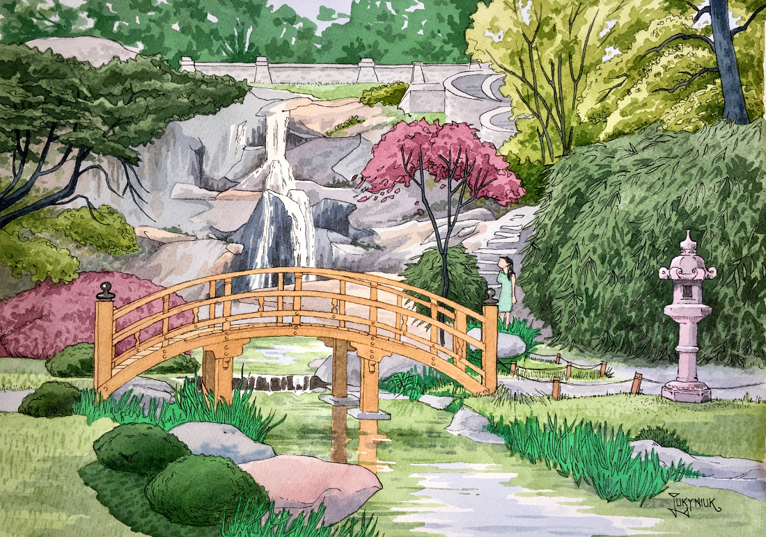 Michael's Scroll: Maymont Japanese Garden / Le Jardin ... tout Aquarelle Jardin Japonais