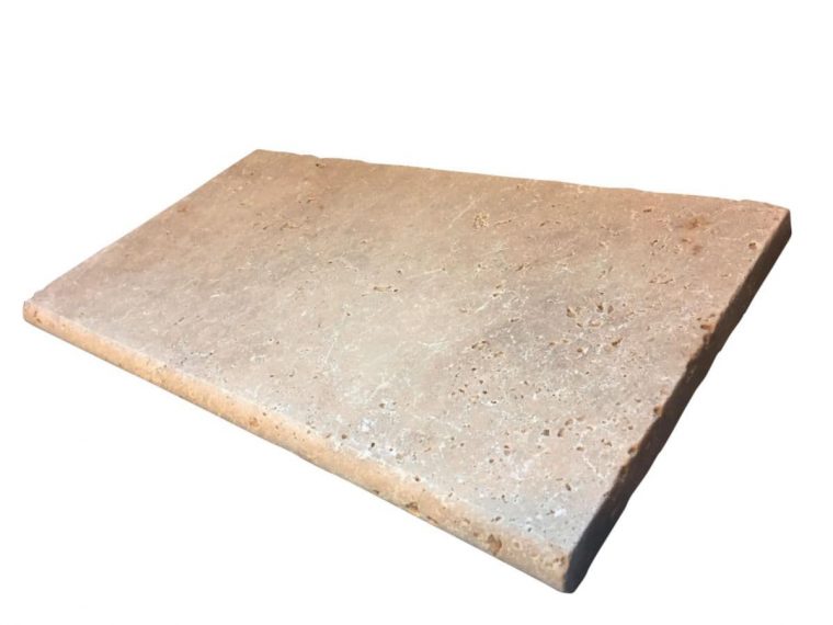 Nez De Marche Arrondi Pierre De Travertin - Mix Beige - 33X100 Cm - Ép. 3 Cm concernant Nez De Marche Pierre