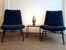 Pair Of Chairs Sk660 Pierre Guariche For Steiner, C. 1955 ... encequiconcerne Sk660