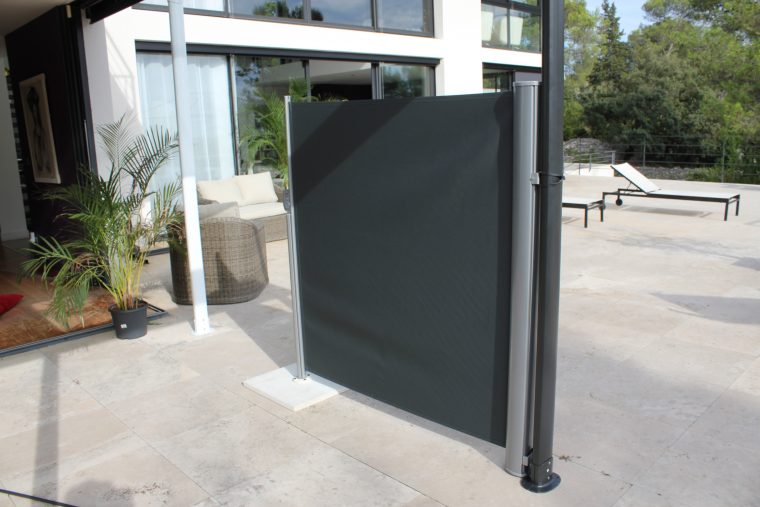 Paravent Pour Tonnelle Autoportante Wind, Aluminium Gris Anthracite, 4.8 M² tout Paravent Rétractable Leroy Merlin