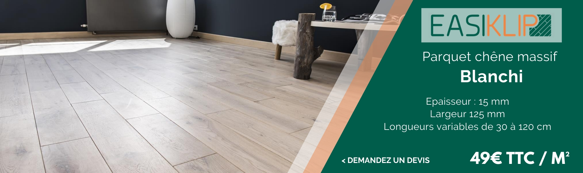 Parquet Chene Massif | Parquet Contrecollé Chêne Easiklip pour Easiklip Parquet