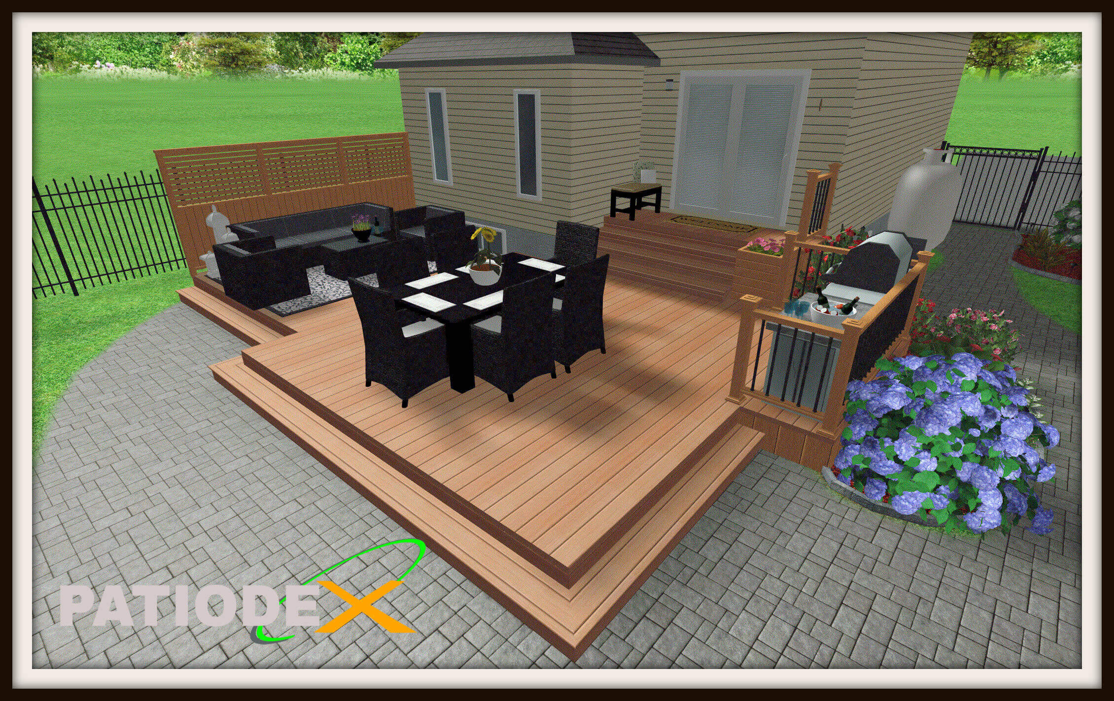 Patio En Bois Design Plan Modele Idee Piscine encequiconcerne Modele De Terrasse