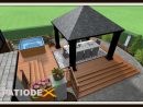 Patio En Bois Design Plan Modele Idee Piscine tout Modele De Terrasse