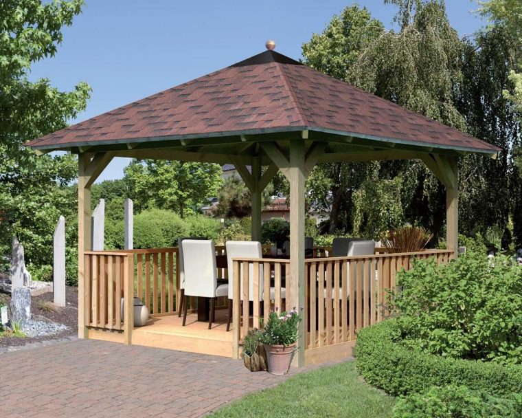 Pavillon De Jardin Avec Balustrade 7.35M² - Tek Import:  ... tout Pavillon De Jardin