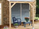 Pergola Adossée Bois Traité Toiture Polycarbonate 3X2 M intérieur Pergola Adossée Ajustable