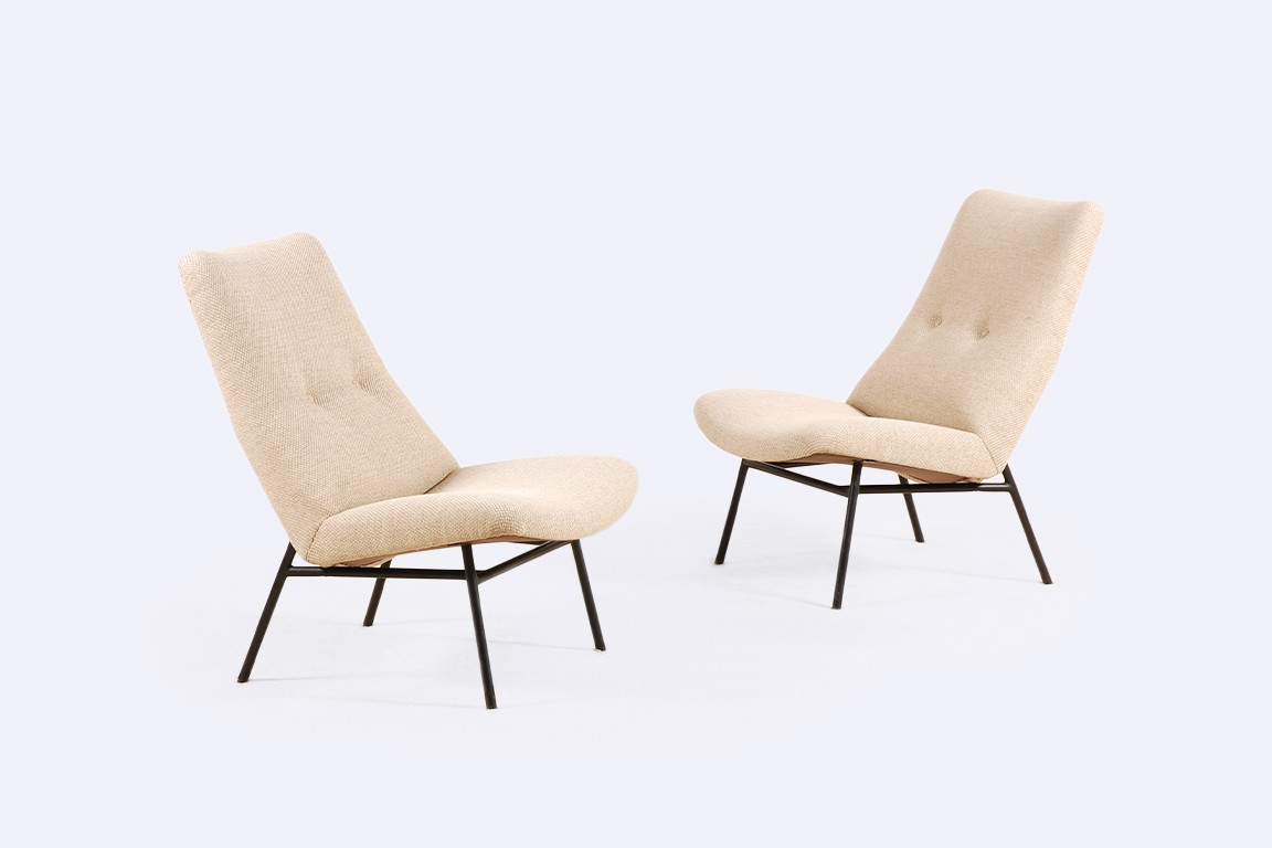 Pierre Guariche, Sk660 Armchairs, 1953 - Jasper pour Sk660