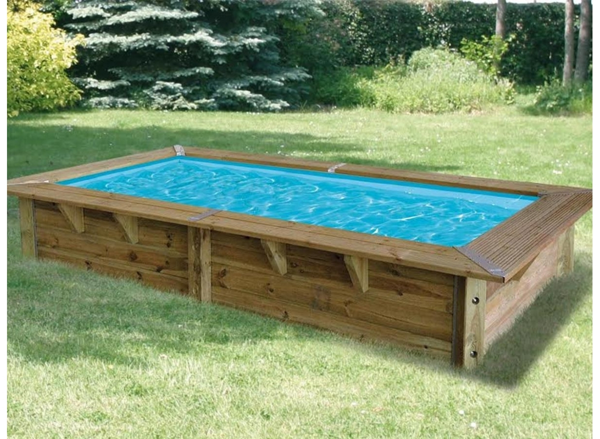 Piscine Bois Azura 3,50 X 2,00 X 0,71 M Liner Bleu - Ubbink - encequiconcerne Piscine Bois 7M