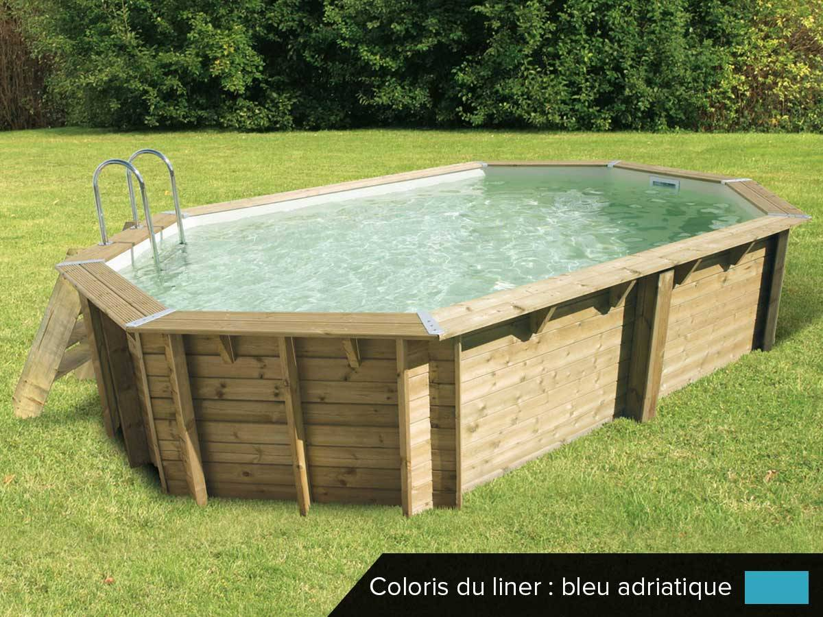 Piscine Bois Océa 6,10 X 4,00 X 1,30 M - encequiconcerne Piscine Bois Cdiscount