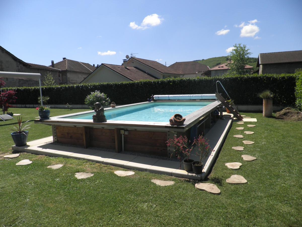 Piscine Hors Sol Acier Et Bois Fabrication Français 6M X 3M Avec Bloc  Filtrant à Piscine Bois 7M