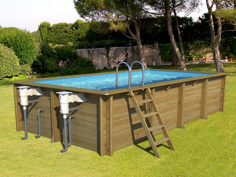 Piscine Hors-Sol Bois Bwt Mypool Weva Rectangle 6X3 H133Cm concernant Piscine Bois Rectangulaire 6X3 M Hauteur 1 33M