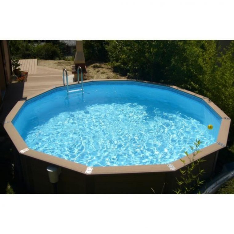 Piscine Ronde New Bounty En Bois Composite Diamètre 5.3M Hauteur 1.34M serapportantà Piscine Composite Pas Cher