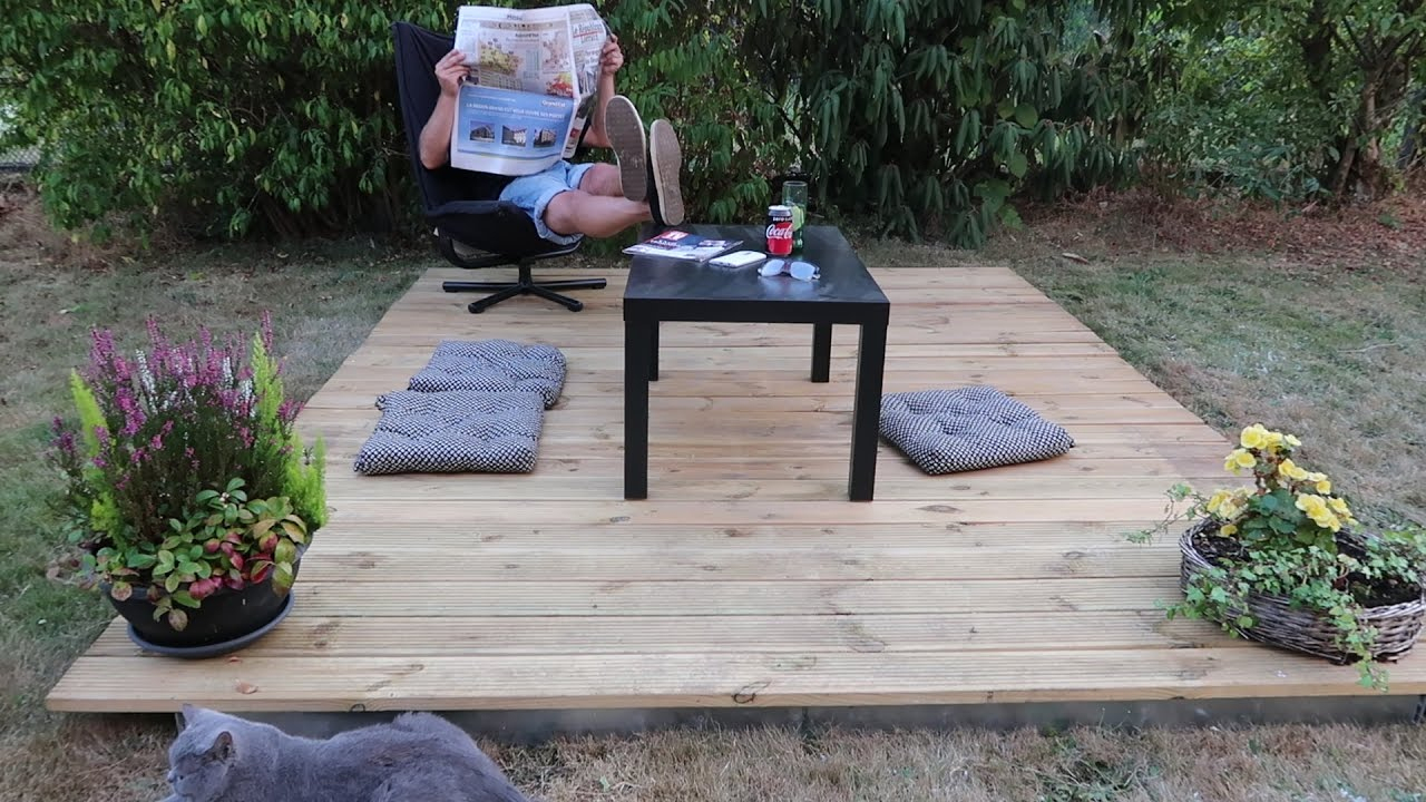 Poser Une Terrasse Bois En 2 Minutes / Idéal Jardin Privatif, Camping,  Mobil Home, Camping Car... destiné Faire Une Terrasse Pas Cher